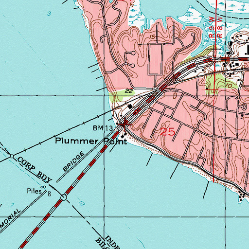 Topographic Map of Plummer Point, MS