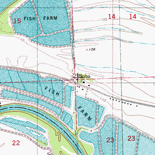 Topographic Map of Pluto, MS