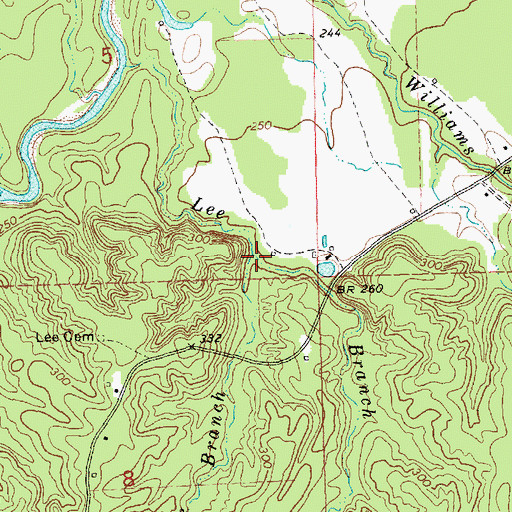Topographic Map of Pole Branch, MS