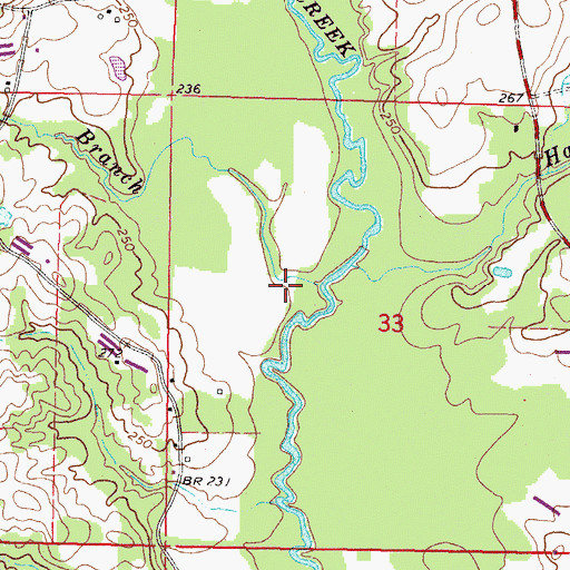 Topographic Map of Polecat Branch, MS