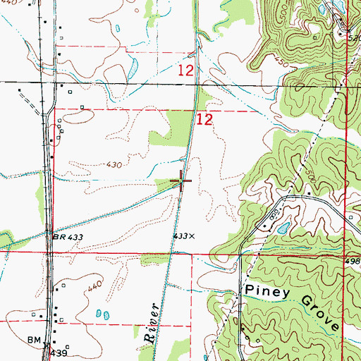 Topographic Map of Pollys Creek, MS