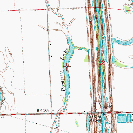 Topographic Map of Pompey Lake, MS