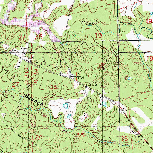 Topographic Map of Poplar Grove School, MS