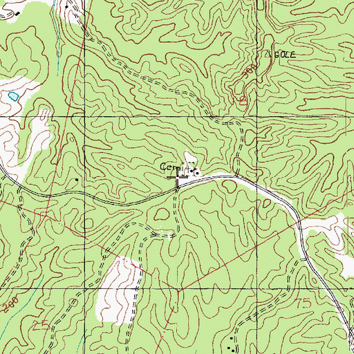 Topographic Map of Poplar Hill School, MS