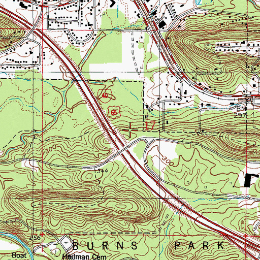 Topographic Map of Original Church of God, AR