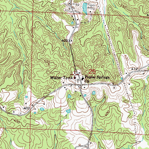 Topographic Map of Poplar Springs Church, MS