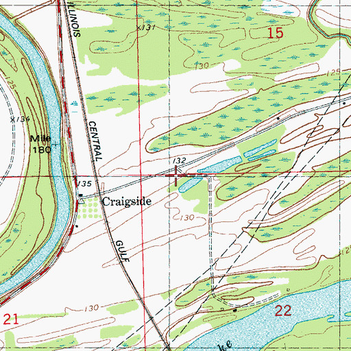 Topographic Map of Portwood Church, MS