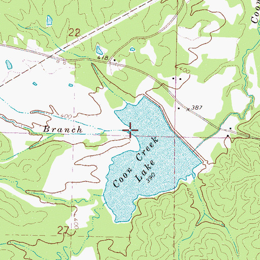 Topographic Map of Possum Branch, MS