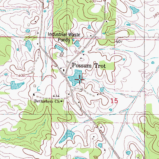 Topographic Map of Possum Trot, MS