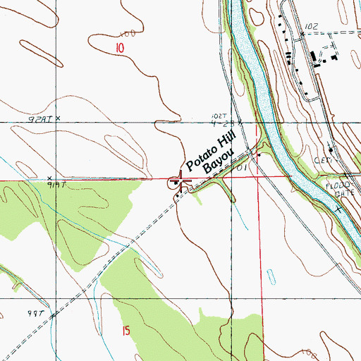 Topographic Map of Potato Hill Bayou, MS