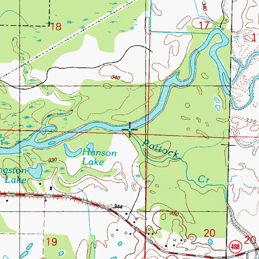 Topographic Map of Pottock Creek, MS