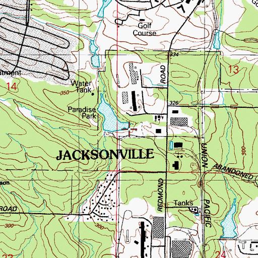 Topographic Map of Paradise Park, AR