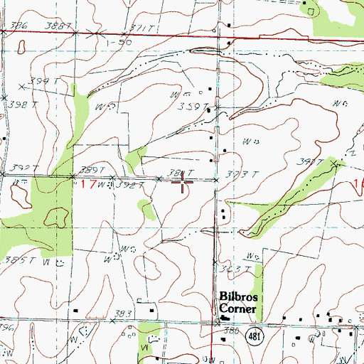 Topographic Map of Prairie Rest Church, MS