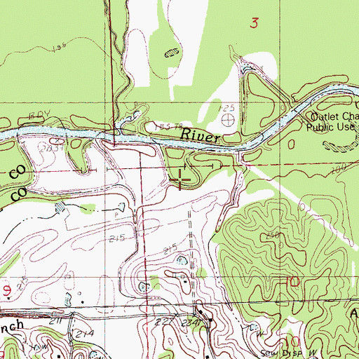 Topographic Map of Pratt Bridge, MS