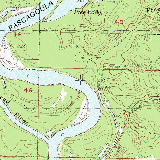 Topographic Map of Pree Creek, MS