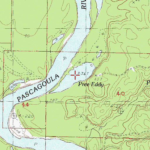 Topographic Map of Pree Eddy, MS