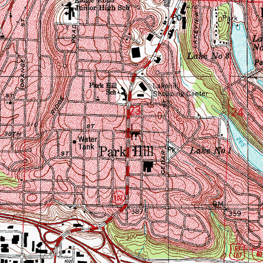 Topographic Map of Park Hill Presbyterian Church, AR
