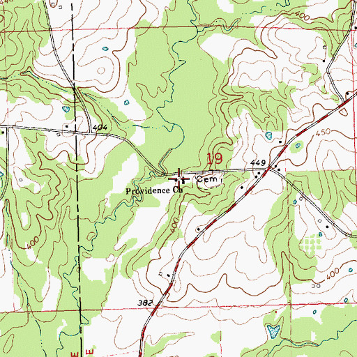 Topographic Map of Providence Church, MS