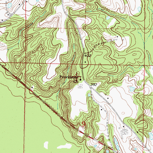 Topographic Map of Providence Church, MS
