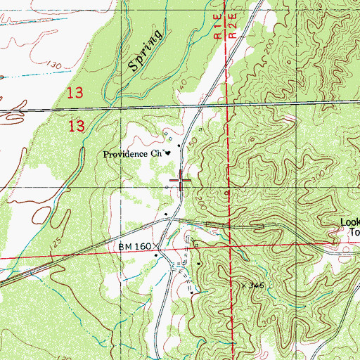 Topographic Map of Providence Church, MS