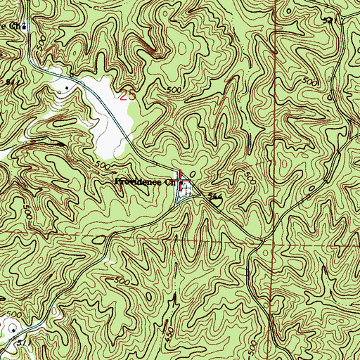 Topographic Map of Providence Church, MS