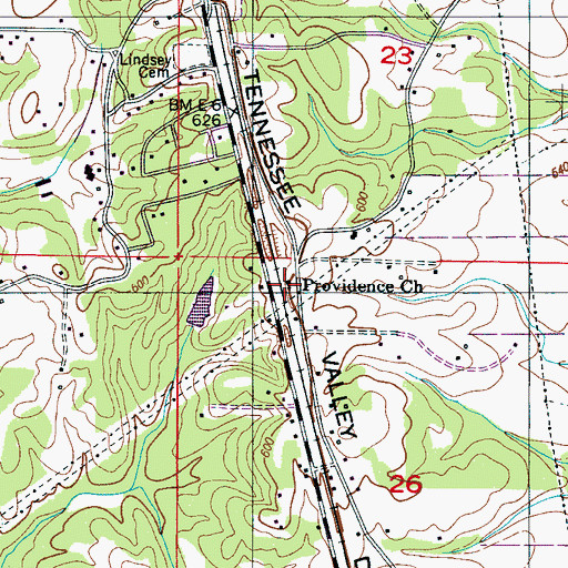 Topographic Map of New Providence Baptist Church, MS