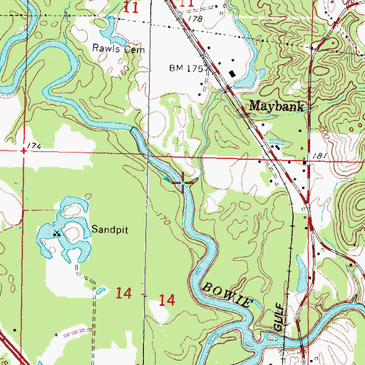 Topographic Map of Providence Creek, MS