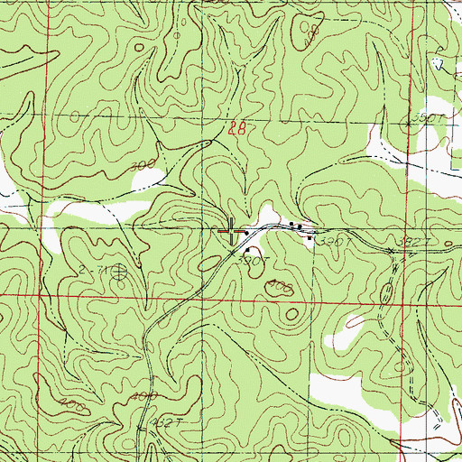 Topographic Map of Providence School, MS