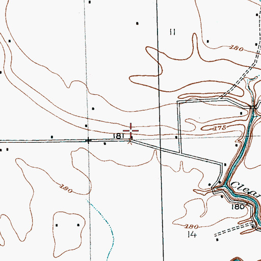 Topographic Map of Pruett School, MS