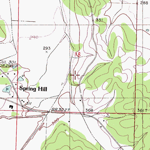 Topographic Map of Pryor Creek, MS