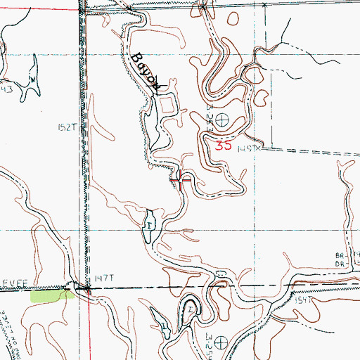 Topographic Map of Puncheon Bayou, MS