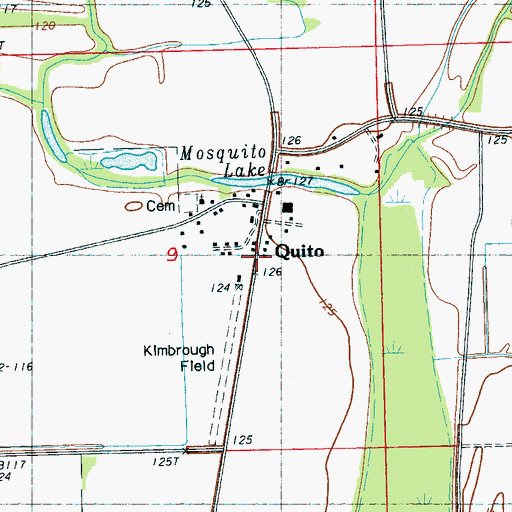 Topographic Map of Quito, MS