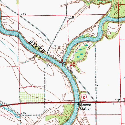 Topographic Map of Quiver River, MS