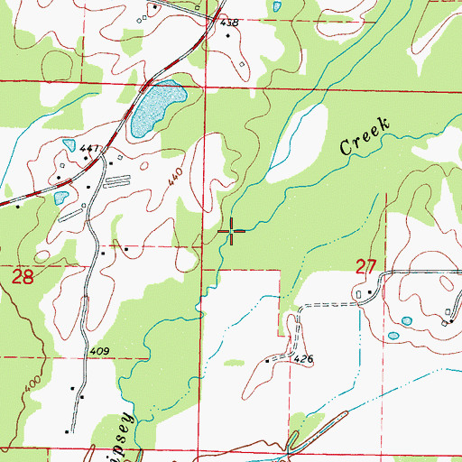 Topographic Map of Race Creek, MS