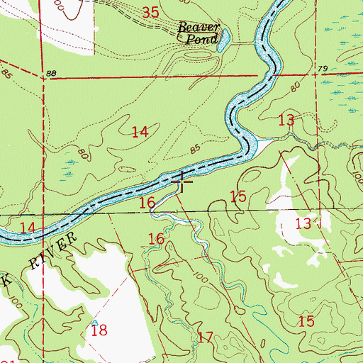 Topographic Map of Ragsdall Creek, MS