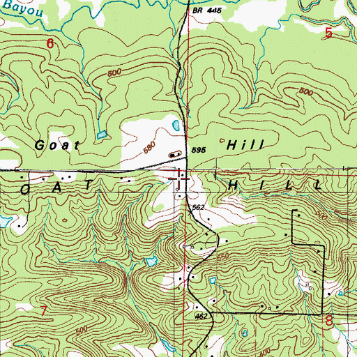 Topographic Map of Pleasant Hill School (historical), AR