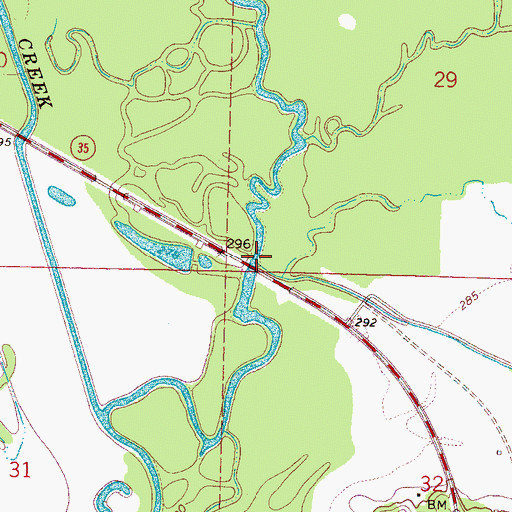 Topographic Map of Randle Creek, MS