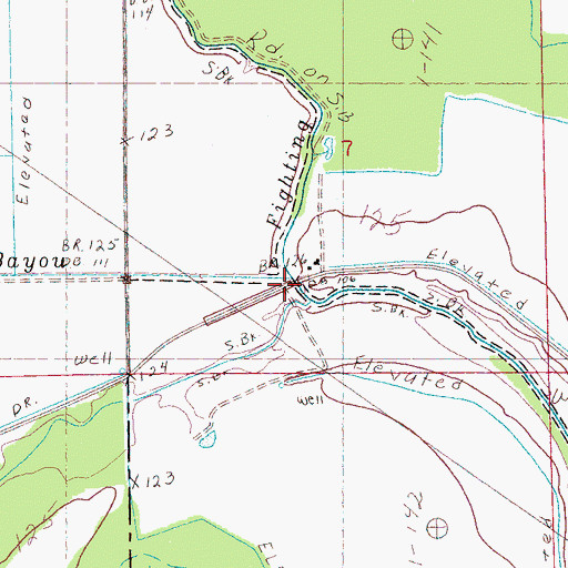 Topographic Map of Rattlesnake Bayou, MS