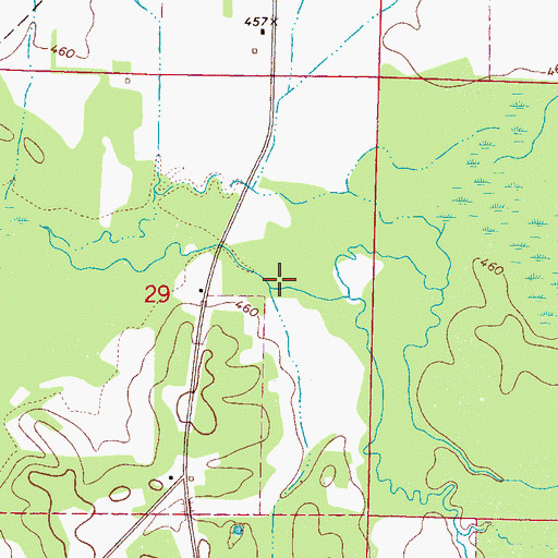 Topographic Map of Rawhide Branch, MS