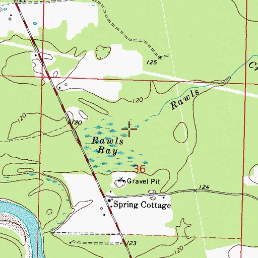Topographic Map of Rawls Creek, MS
