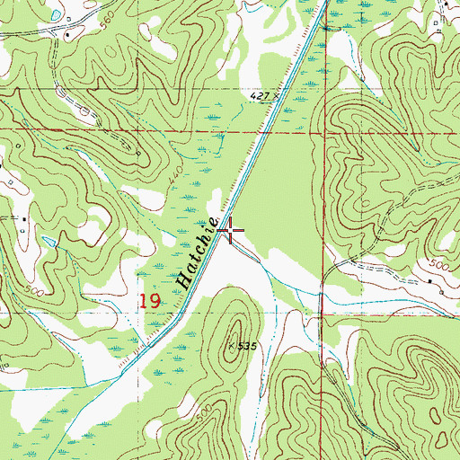Topographic Map of Ray Branch, MS