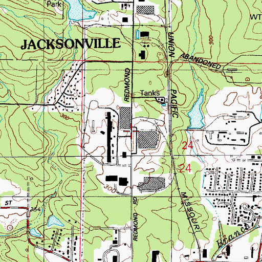 Topographic Map of Pulaski Industrial Park, AR