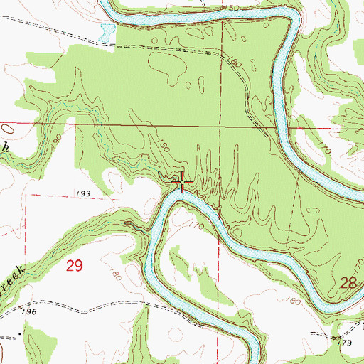 Topographic Map of Reedy Branch, MS