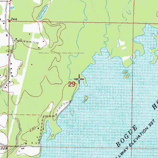 Topographic Map of Reedy Creek, MS