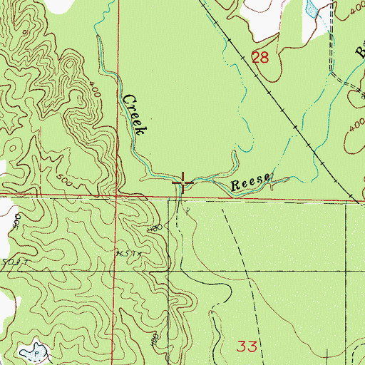 Topographic Map of Reese Branch, MS