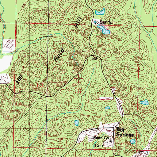 Topographic Map of Reid Hill, MS