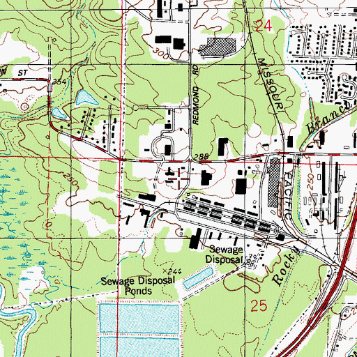 Topographic Map of Reuther Park, AR