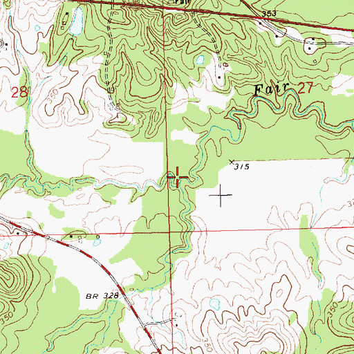 Topographic Map of Richey Creek, MS
