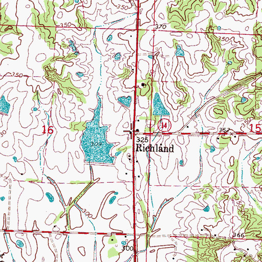 Topographic Map of Richland, MS
