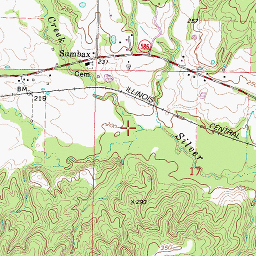 Topographic Map of Richland Creek, MS